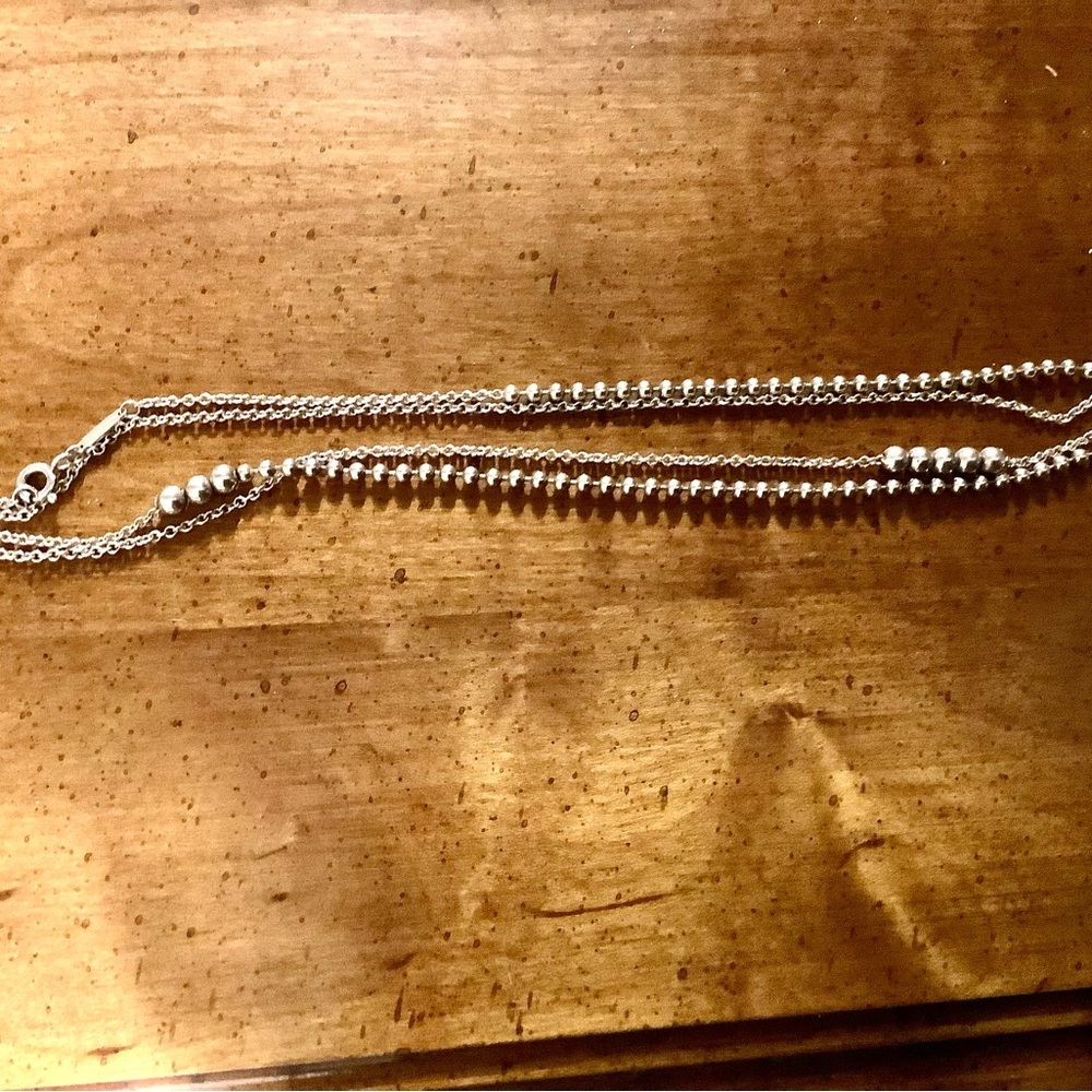 Tiffany& Co mixed bead necklace preowned 28”-30” adjustable length​